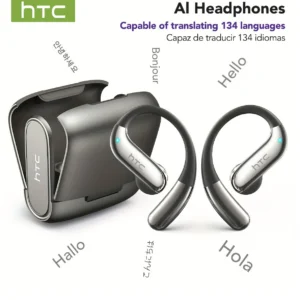 Open-ear Bluetooth Headphones HTC 30 Hrs Playback Wireless Earphones Noise Canceling Earbuds Clear Sound Quality for Music Sport