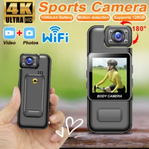 ​Ultra HD 4K  WiFi Mini Camera Portable Digital Video Recorder Police Body Cam Infrared Night Vision Sports DV  Small Camcorder [კოდი: 712]