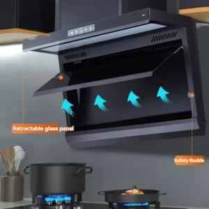 ​Best New 90cm Low Noise Range Hood Large Suction 7 Type Kitchen Range Hood Smart Touch Screen [კოდი: 457]