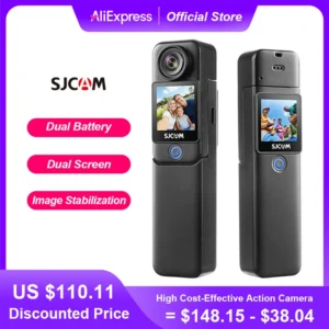 ​SJCAM C300 Pocket Action Camera 4K FHD With Long Battery Life Video 30M Waterproof 5G WiFi Camera Sport Action Cam [კოდი: 709]