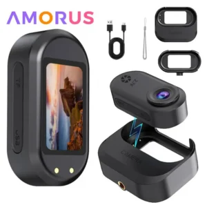 ​2.7K Outdoor Sports Camera 1.47 Inch HD Screen Thumb Action Came Motorcycle Road Sport Cam Magnetic Attraction Bracket Camera [კოდი: 84]