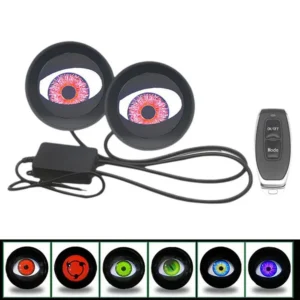 ​1x 2Inch Devil Eye LED Headlight Kit Car Dynamic Lights With Remote Control Eyes Retrofit Kits Headlight Assembly Auto Accessory [კოდი: 158]