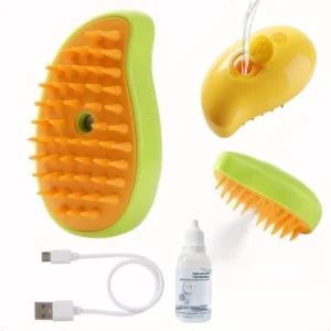 2-in-1 Pet Spray Massage Comb Mango Style Bath-Free Grooming Brush for Cat Dog Fur [Code: 309]