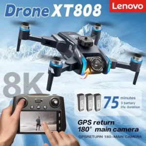 Lenovo XT808 GPS Drone 4K Professional 8K HD Dual Camera Brushless Motor avoidance WIFI FPV Foldable RC Quadcopter Helicopter [Code: 399]